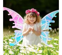 Deao Toys Deao Light Up Multi Colour Lights Original Shape Butterfly Fairy Wings With Adjustable Straps For Children Toy