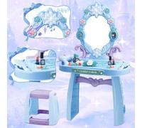 Deao Toys Deao Magical Girls Light-Up Makeup Vanity Table Playset Princess Dressing Table , Lights & Music, Pretend Beauty Makeup Toy