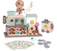 Deao Toys Deao Pretend Play Donut Shop Set Interactive Donut Maker Toy With Fake Donuts, Candies & Oven Kids Role Play Gift