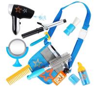 Deao Toys Deao Stylist Barber Salon Playset With Hairdryer, Curling Iron Belt & Styling Tools Pretend Toy 3 Plus