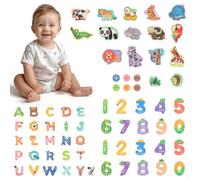Deao Toys Early Kids Education Magnetic Sticker Set Animals Alphanumeric Fridge Stickers