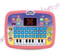 Deao Toys Early Learning Educational Toy Tablet Multi-Function Musical Touch Pad Activity Computer With Sound And Light For Kids Great Gift