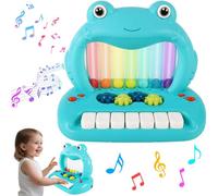 Deao Toys Frog Light-Up Bouncing Ball Piano Toy Electric Musical Keyboard With Dancing Ball, Flashing Lights And Fun Sound Effects