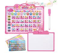 Deao Toys Kids Audio Wordpad Interactive Talking Educational Poster For Toddlers Aged 3 Plus Learn Alphabet, Numbers, Animals, Shapes