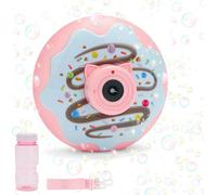 Deao Toys Magical Donut Camera Bubble Machine Automatic Light-Up Bubble Blower Fun Music