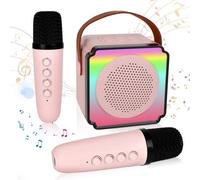 Deao Toys Mini Karaoke Machine With Bluetooth 5.0 Portable Singing Speaker With Dual Microphones, Tf Card, Aux, And Usb Compatibility