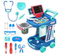 Deao Toys Multi-Purpose Doctors Trolley Set For Kids Medical Centr Playsets Medical Tools Role Play Toy Educational Doctor Playset For Kids