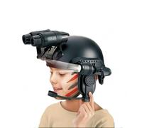 deAO Toys Multifunctional Tactical Helmet Outdoor Play Set - Includes Binoculars, Telescope, Flashlight & Communication Mic Adventure Role Play Toy