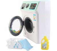 deAO Toys My First Washing Machine Laundry and Cleaning Play Set for Kids Christmas Gift Educational Toys with Realistic Functions - 3+