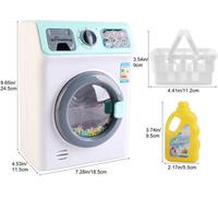 Deao Toys My First Washing Machine Laundry And Cleaning Play Set For Kids Christmas Gift Educational Toys With Realistic Functions