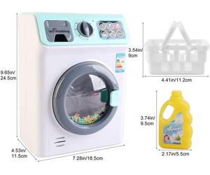 Deao Toys My First Washing Machine Laundry And Cleaning Play Set For Kids Christmas Gift Educational Toys With Realistic Functions
