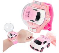 deAO Toys Pink Watch-Controlled Remote Control Car - Wearable RC Toy for Kids Ages 3+ Durable & Fun Gift for Birthdays and Holidays