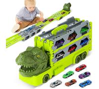 deAO Toys Portable Dinosaur Race Track Truck Toy Car - 3+