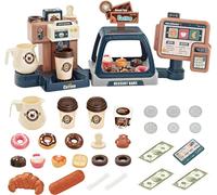 deAO Toys Pretend Kitchen Play Store Coffee Playset - 3+
