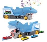 deAO Toys Shark Devour Transport Car Playset - 3+ - blue