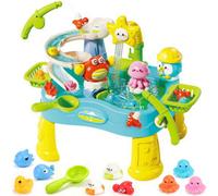 Deao Toys Undersea Paradise Water Play Table With Slides And Accessories Blue