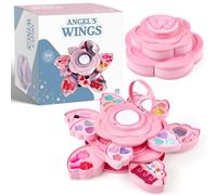 deAO Toys Washable Makeup Set- Complete Real Makeup Kit with Stylish Makeup Case - Ideal Play Makeup Toy