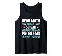 Dear Algebra Funny Math Teacher Student Humor Design Tank Top