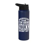 Dear Algebra Stop Asking to Find Your X Funny Math Lover Stainless Steel Insulated Water Bottle