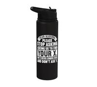 Dear Algebra Stop Asking to Find Your X Funny Math Lover Stainless Steel Insulated Water Bottle