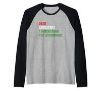 Dear Ancestors I Understood The Assignment Raglan Baseball Tee
