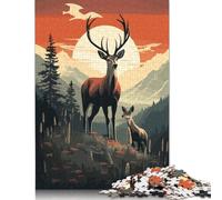 Dear Animal Retro Jigsaw Puzzles Puzzle for Adults Kids. 1000 Piece Whimsical Challenge Toy Educational Game Home Decoration for Adults& Kids Age 14 Years Up 1000pcs (40x28cm)