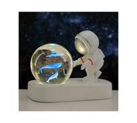 (Dear Astronaut Deep Sea Whale (color light)) Creative Astronaut's Night Lantern Crystal Ball Lights Light Desktop Small Locker Room Decoration Birthday Gift
