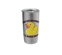 Dear Autocorrect, It's Never Duck! Funny Texting Fuck Meme Stainless Steel Insulated Tumbler