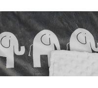 Dear Baby Gear Deluxe Car Seat Canopy, Custom Minky Print White Elephants, White Minky Dot