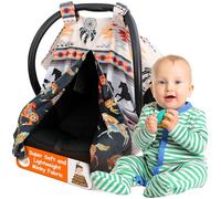 Dear Baby Gear Deluxe Reversible Car Seat Canopy, Custom Minky Print, Southwestern Tribal Horses