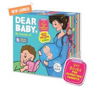 Dear Baby, My Dreams of: Keepsake Box Set for New & Expecting Parents 9 Books to Read to Bump + 1 DIY First Book to Baby + Stickers Memories Keeper, Gift for New Mom, Pregnancy, Baby Shower