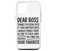 Dear Boss Thanks For Being Boss Funny Office Worker Case for iPhone 12/12 Pro