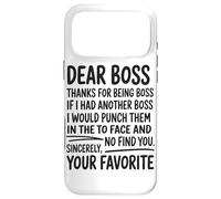Dear Boss Thanks For Being Boss Funny Office Worker Case for iPhone 17 Pro Max