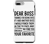 Dear Boss Thanks For Being Boss Funny Office Worker Case for iPhone 7 Plus/8 Plus