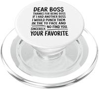 Dear Boss Thanks For Being Boss Funny Office Worker PopSockets PopGrip for MagSafe