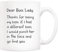 Dear Boss, Thanks for Everything - Go Find Your Own Way Funny Mug - Bosses Day/Christmas Gift from Coworkers/Colleagues | Birthday Present for Female Bosses 11 Oz Ceramic Drinking Mugs