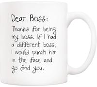 Dear Boss, Thanks for Everything - Now Go Find Your Own Coffee Funny Mug - Bosses Day/Christmas Gift from Coworkers/Colleagues | Birthday Present for Male/Female Bosses 11 Oz Ceramic Drinking Mugs