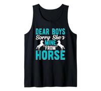 Dear Boys Sorry She's Mine from Horse Tank Top