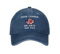 Dear Canada We Hate Him Too Hats for Men's Dear Canada Baseball Hat