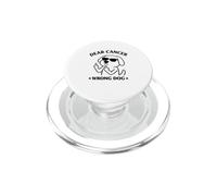 Dear Cancer Wrong Dog Funny Cancer Awareness Dog Design PopSockets PopGrip for MagSafe