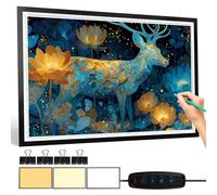Dear Carbon A2 Light Board, 26"x19" Large Light Box, 10 Level & Stepless 2 Mode Dimmable Light Pad, Aluminum Frame Super Bright Light Table for Diamond Painting, Weeding Vinyl, Tracing, Drawing