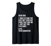 Dear Dad Funny Father's Day Saying Design from Daughter Tank Top