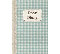 Dear Diary: A Nostalgic 6.14 × 9.21 | Mint Green Gingham | Vintage-Inspired Hardcover Journal with 200 cream-lined pages - for Stories, Secrets & Sentimental Scribbles