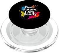 Dear Future, I Am Ready Minimalist Typography PopSockets PopGrip for MagSafe