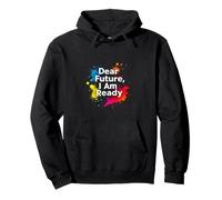 Dear Future, I Am Ready Minimalist Typography Pullover Hoodie