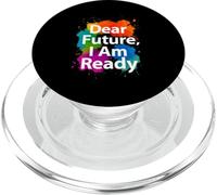 Dear Future, I Am Ready Motivational Typography PopSockets PopGrip for MagSafe