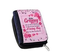Dear Granny just Smile Cheerful Word Loving Hug Make The World Bright Mother’s Day Women’s Denim Coin Wallet, Girls Purse Birthday.