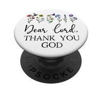 Dear Lord Thank You God Quote Jesus Bible Verse Christian PopSockets Adhesive PopGrip
