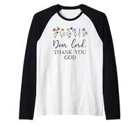 Dear Lord Thank You God Quote Jesus Bible Verse Christian Raglan Baseball Tee