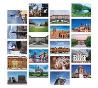 Dear Mapper Poland Vintage Landscape Postcards Pack 20pc/Set Postcards From Around The World Greeting Cards for Business World Travel Postcard for Mailing Decor Gift